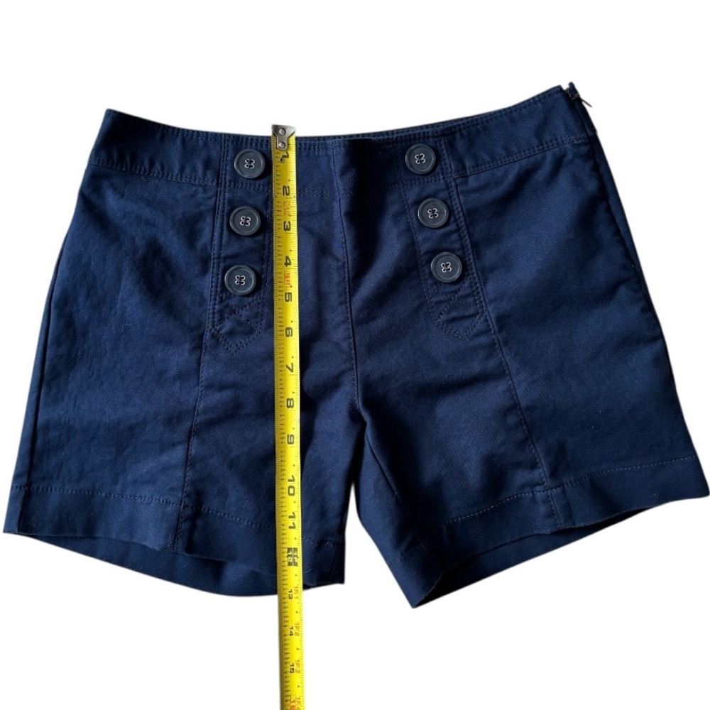 The Limited Women’s Dark Blue High Waisted Sailor Shorts with Button Accents - Picture 7 of 7
